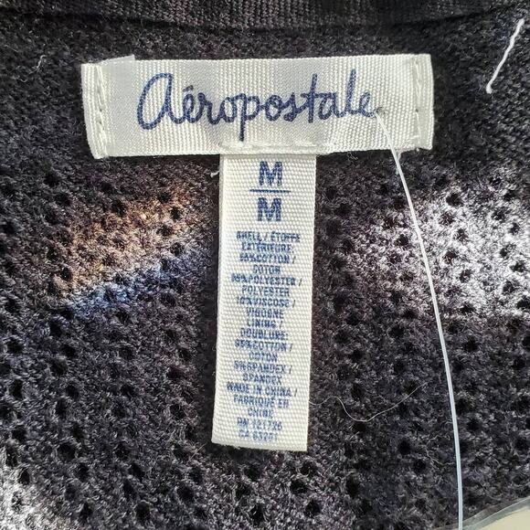 Aeropostale Gray Long Lightweight Open Knit Pullover Sweater M - Picture 6 of 7